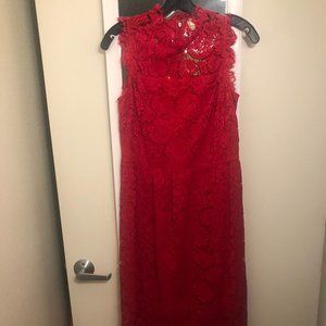 Kate Spade Red Lace Dress